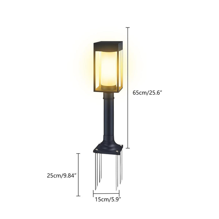 Solar Outdoor Post Light, IP55 Waterproof, Die-cast Aluminum, Pathway/Lawn/Garden