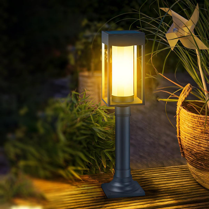 Solar Outdoor Post Light, IP55 Waterproof, Die-cast Aluminum, Pathway/Lawn/Garden