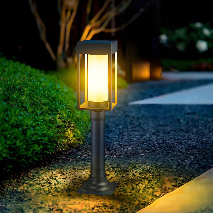 Solar Outdoor Post Light, IP55 Waterproof, Die-cast Aluminum, Pathway/Lawn/Garden