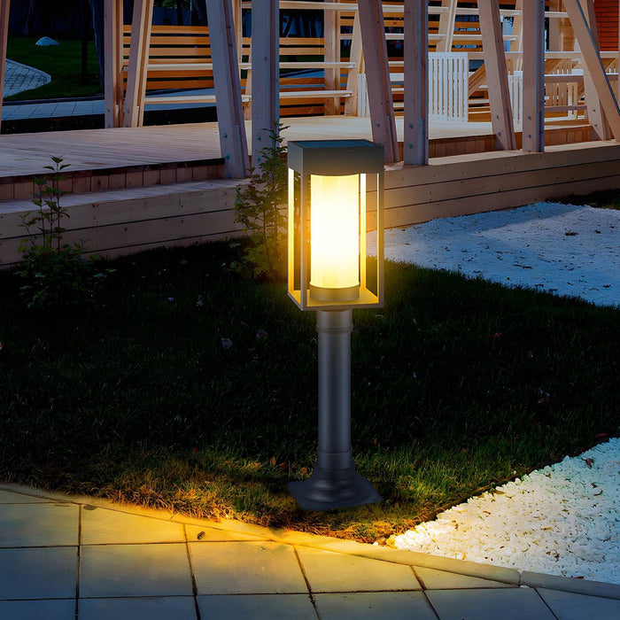 Solar Outdoor Post Light, IP55 Waterproof, Die-cast Aluminum, Pathway/Lawn/Garden