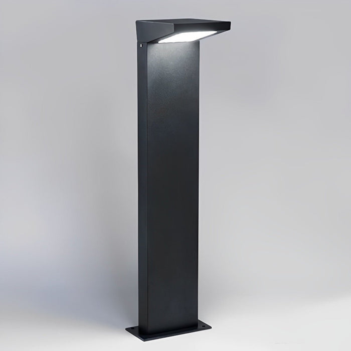 Solar Dusk to Dawn 7-Shaped LED Pathway Post Light, Waterproof Modern Design for Garden/Yard