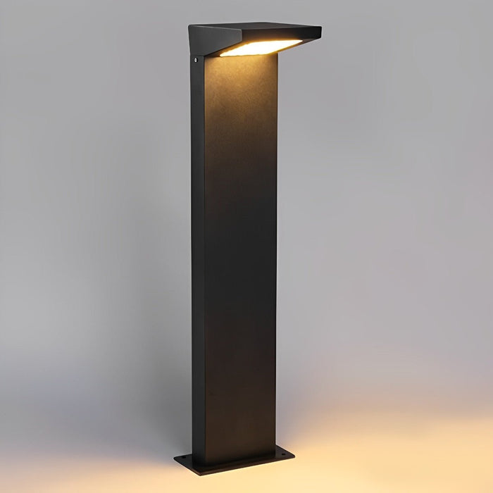 Solar Dusk to Dawn 7-Shaped LED Pathway Post Light, Waterproof Modern Design for Garden/Yard