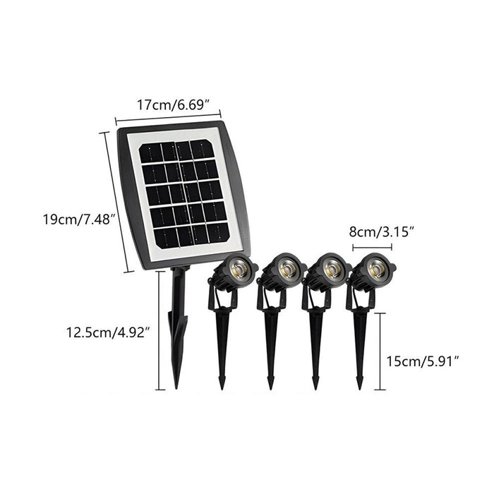 Solar Landscape Spot Light, Architectural Accent, Waterproof IP65, Dusk to Dawn for Garden/Patio/Pathway