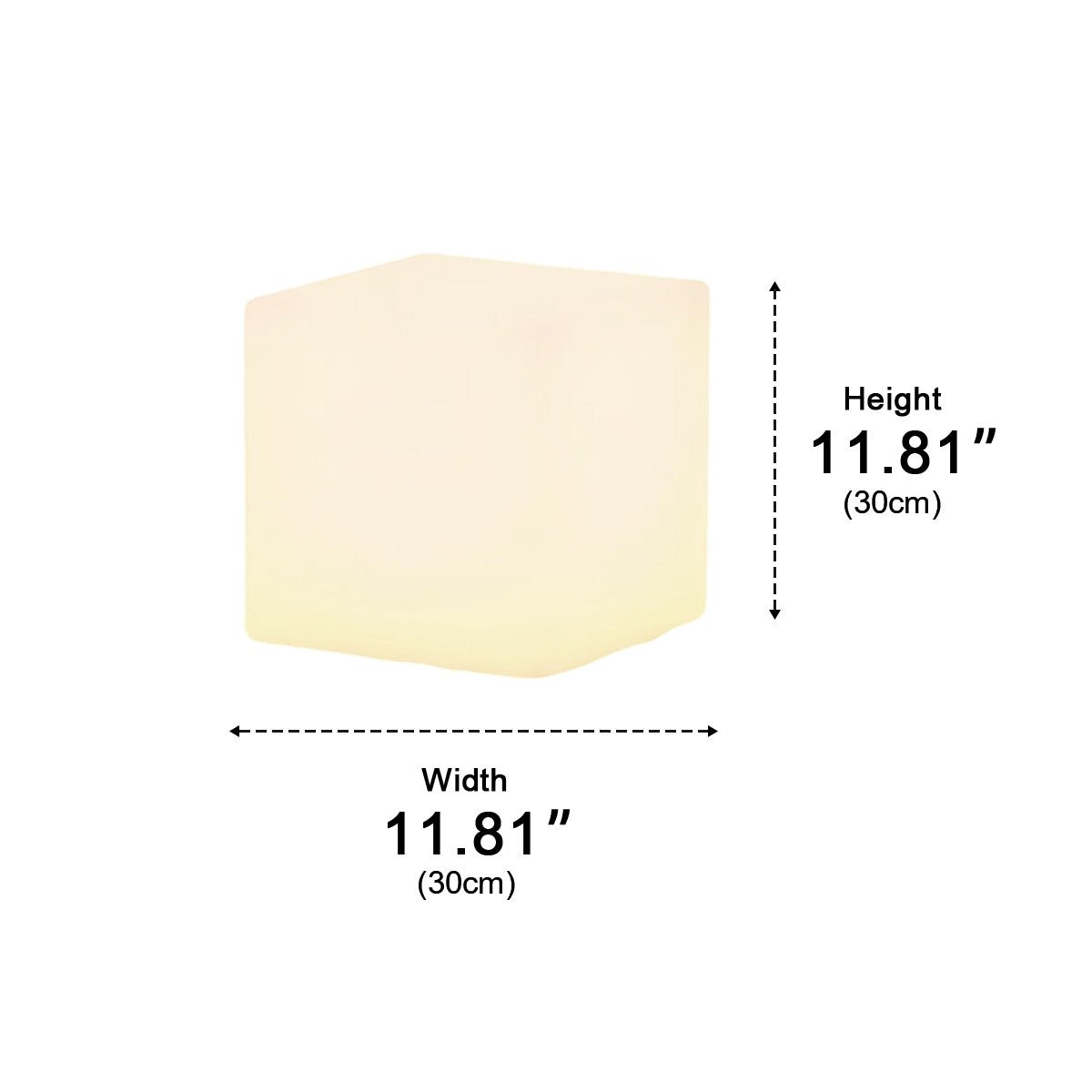 Solar, Waterproof Square Cube LED Outdoor Landscape Lighting, Patio/Pathway/Yard