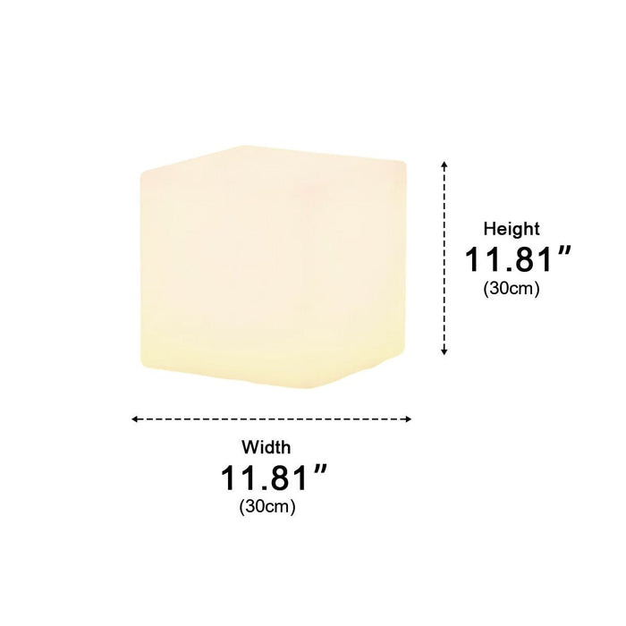 Solar, Waterproof Square Cube LED Outdoor Landscape Lighting, Patio/Pathway/Yard