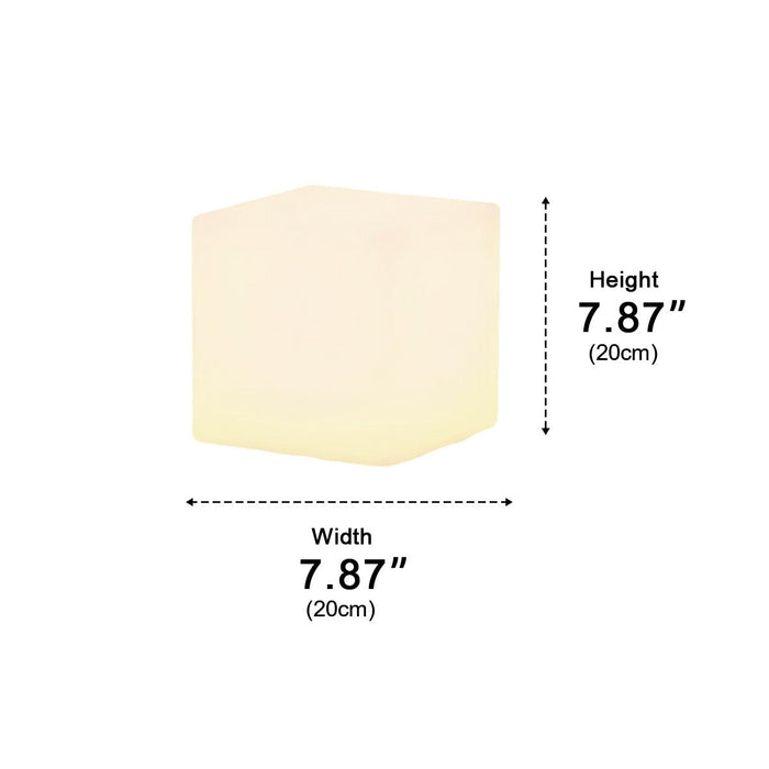 Solar, Waterproof Square Cube LED Outdoor Landscape Lighting, Patio/Pathway/Yard