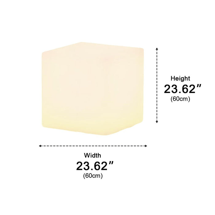 Solar, Waterproof Square Cube LED Outdoor Landscape Lighting, Patio/Pathway/Yard