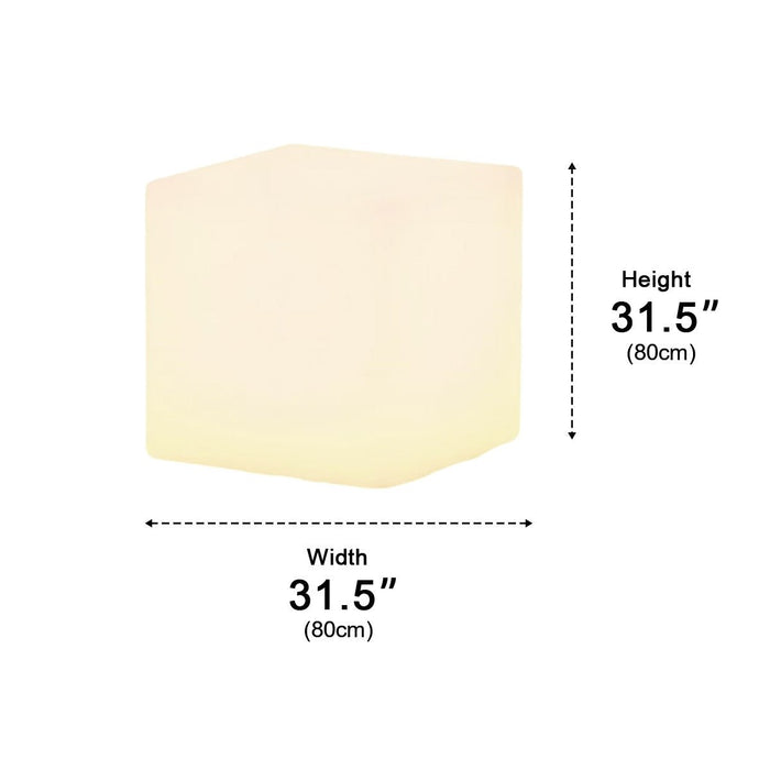 Solar, Waterproof Square Cube LED Outdoor Landscape Lighting, Patio/Pathway/Yard