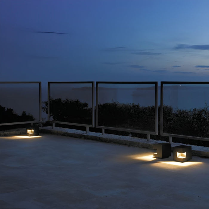Waterproof Cube LED Outdoor Post Light - Square Decorative Lighting for Fence, Patio, Garden