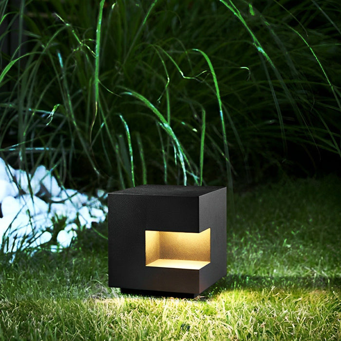 Waterproof Cube LED Outdoor Post Light - Square Decorative Lighting for Fence, Patio, Garden