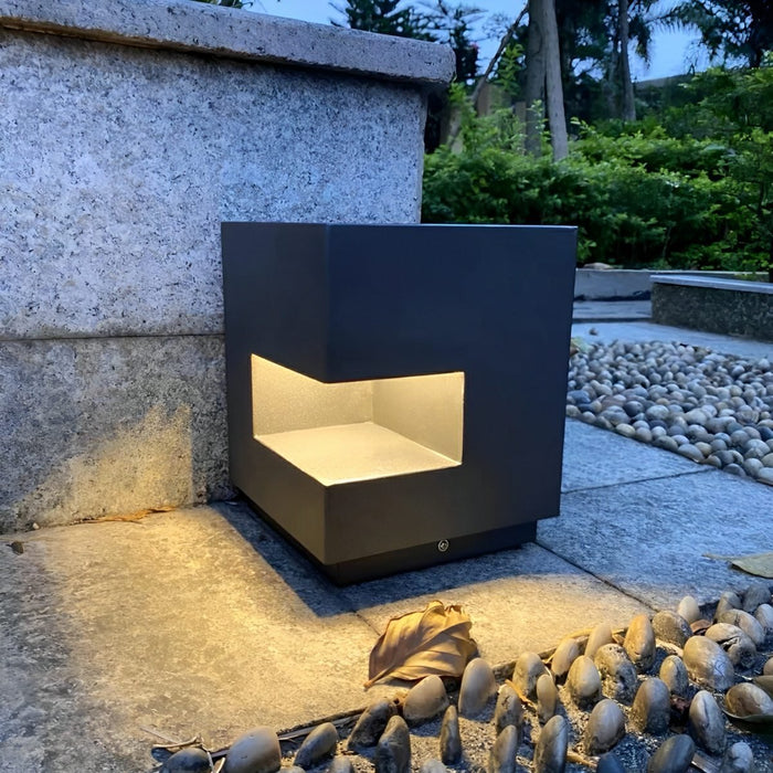 Waterproof Cube LED Outdoor Post Light - Square Decorative Lighting for Fence, Patio, Garden