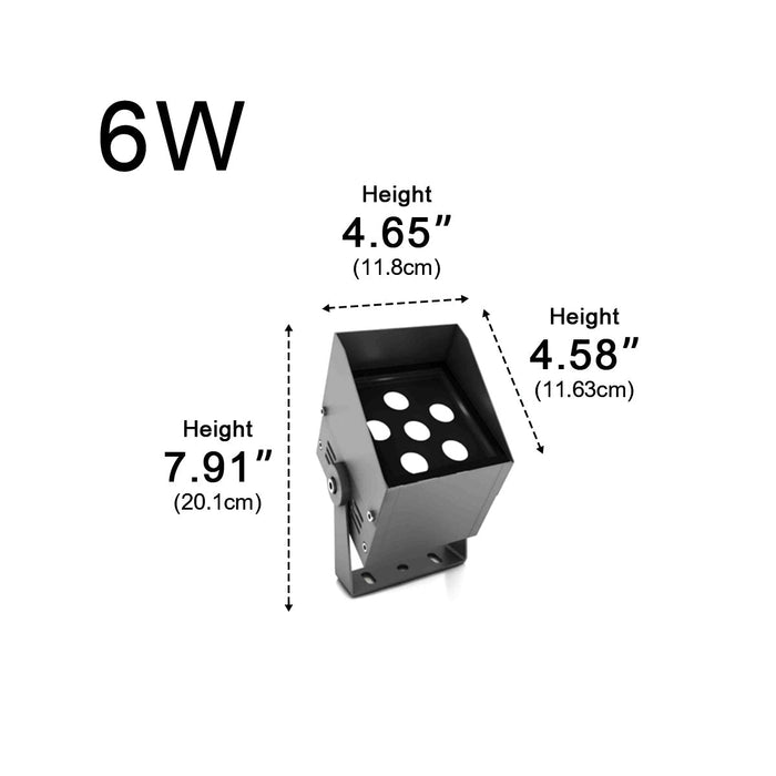 Waterproof High Power LED Outdoor Spot Light, Die-Cast Aluminum, IP67, Landscape/Architectural Accent Lighting for Garden, Lawn, Villa