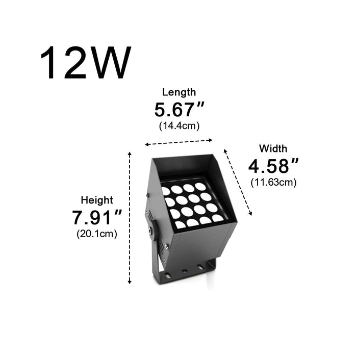 Waterproof High Power LED Outdoor Spot Light, Die-Cast Aluminum, IP67, Landscape/Architectural Accent Lighting for Garden, Lawn, Villa