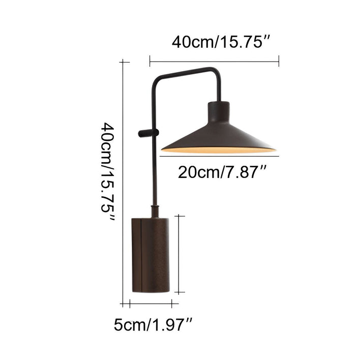 Waterproof Outdoor LED Wall Sconce, Modern Umbrella Design, IP65 Porch/Patio/Garden Light, Hardwired Exterior Fixture