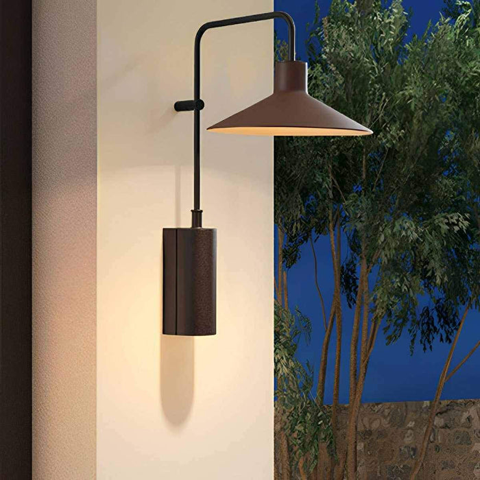 Waterproof Outdoor LED Wall Sconce, Modern Umbrella Design, IP65 Porch/Patio/Garden Light, Hardwired Exterior Fixture