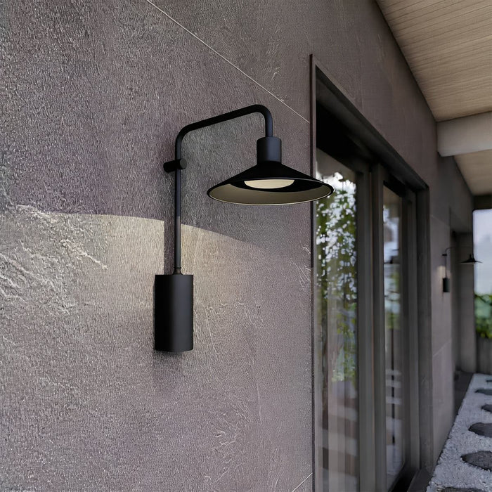 Waterproof Outdoor LED Wall Sconce, Modern Umbrella Design, IP65 Porch/Patio/Garden Light, Hardwired Exterior Fixture