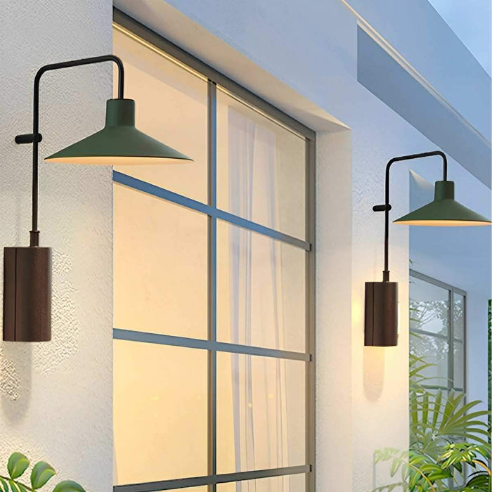 Waterproof Outdoor LED Wall Sconce, Modern Umbrella Design, IP65 Porch/Patio/Garden Light, Hardwired Exterior Fixture