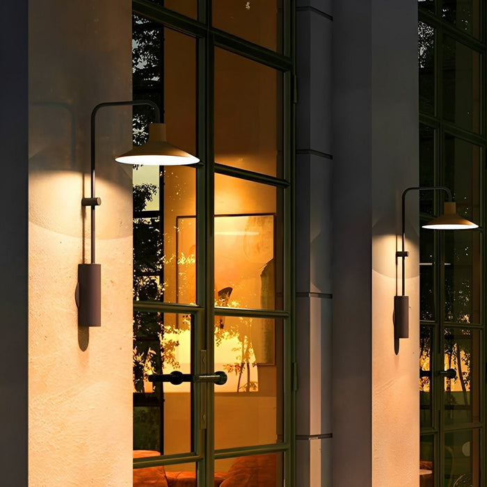 Waterproof Outdoor LED Wall Sconce, Modern Umbrella Design, IP65 Porch/Patio/Garden Light, Hardwired Exterior Fixture