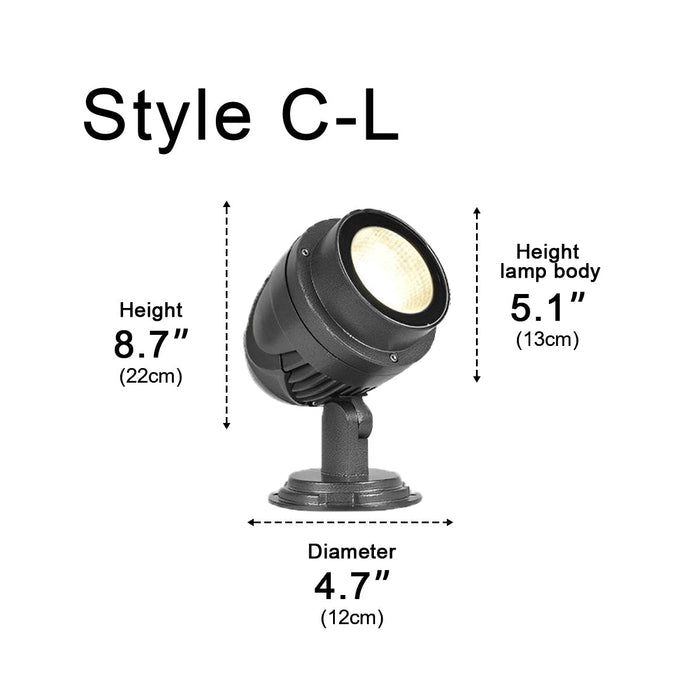 Weatherproof Landscape Spotlight, Tree Uplighting, Architectural Accent Ground Light for Yard/Garden