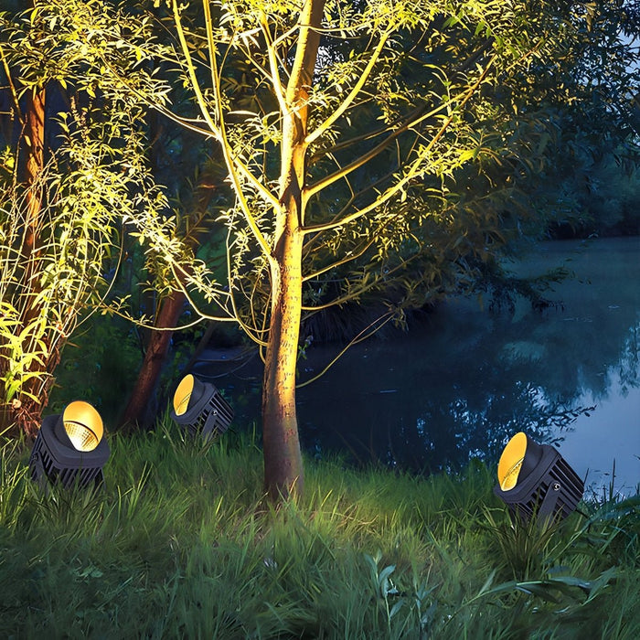 Weatherproof Landscape Spotlight, Tree Uplighting, Architectural Accent Ground Light for Yard/Garden