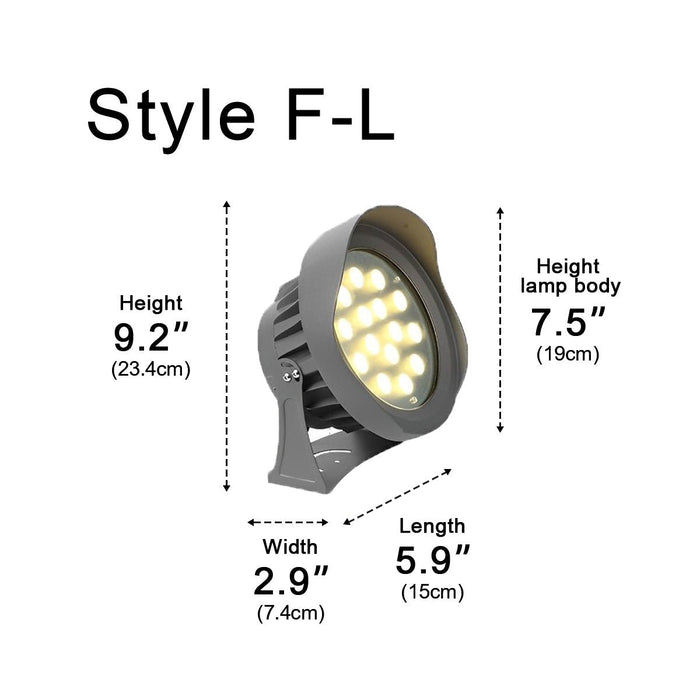 Weatherproof Landscape Spotlight, Tree Uplighting, Architectural Accent Ground Light for Yard/Garden
