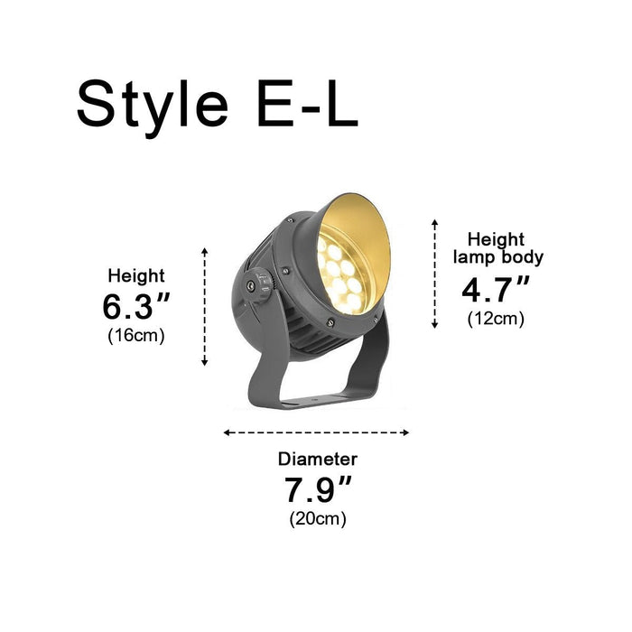 Weatherproof Landscape Spotlight, Tree Uplighting, Architectural Accent Ground Light for Yard/Garden