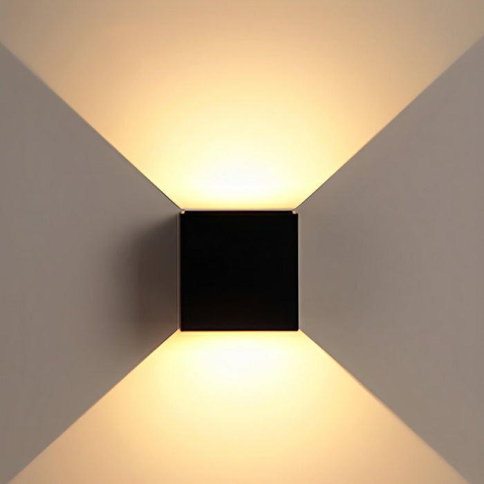 Outdoor Wall Sconce, Up Down LED, IP65 Waterproof, Solar/Hardwired, Die-cast Aluminum for Patio/Porch/Yard