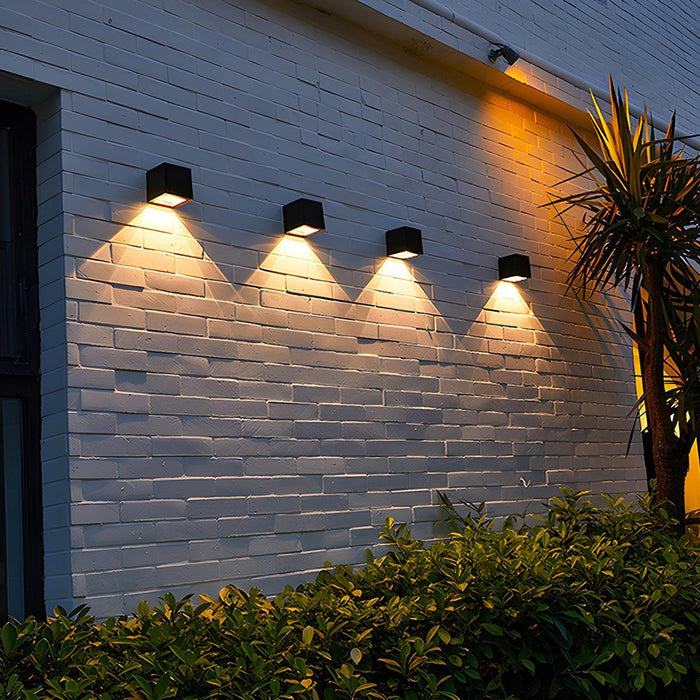 Outdoor Wall Sconce, Up Down LED, IP65 Waterproof, Solar/Hardwired, Die-cast Aluminum for Patio/Porch/Yard