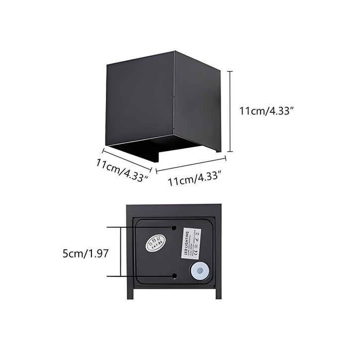 Outdoor Wall Sconce, Up Down LED, IP65 Waterproof, Solar/Hardwired, Die-cast Aluminum for Patio/Porch/Yard