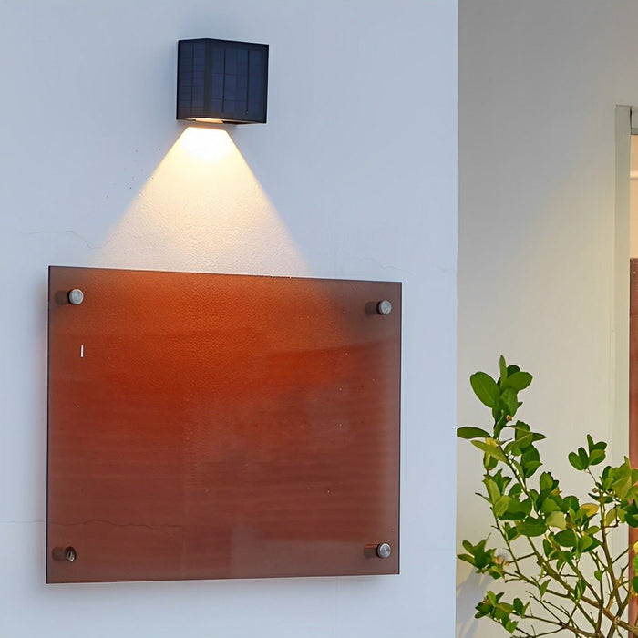 Outdoor Wall Sconce, Up Down LED, IP65 Waterproof, Solar/Hardwired, Die-cast Aluminum for Patio/Porch/Yard