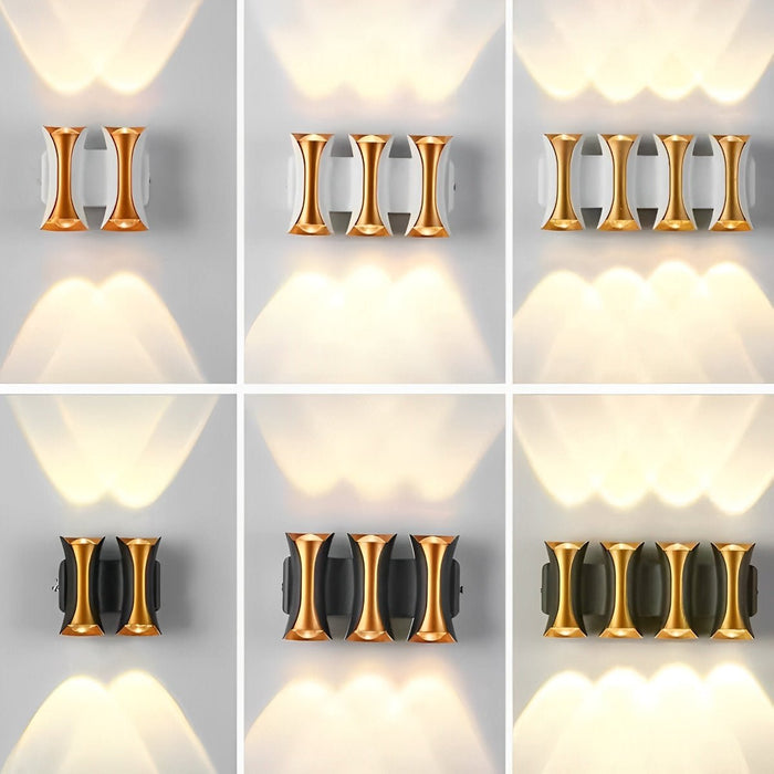 Modern LED Outdoor Wall Sconce, Up Down Light, Waterproof Exterior Fixture for Patio/Porch/Garden