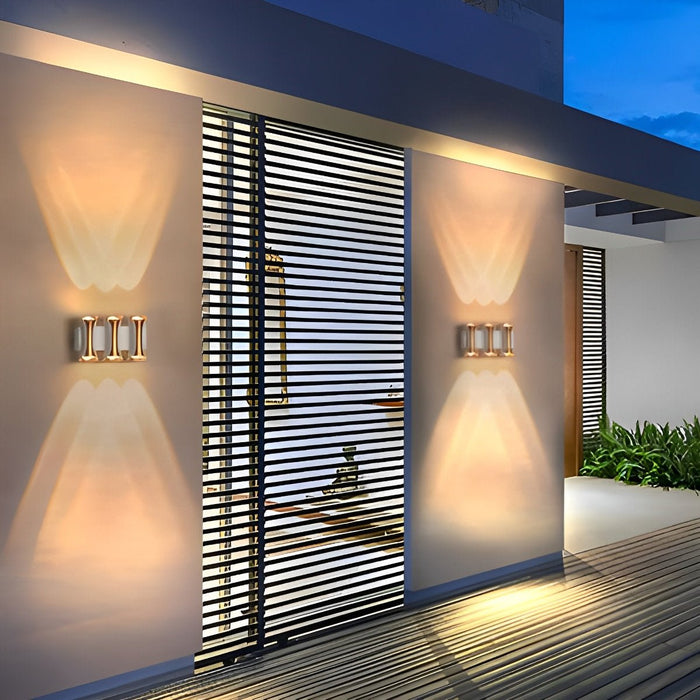 Modern LED Outdoor Wall Sconce, Up Down Light, Waterproof Exterior Fixture for Patio/Porch/Garden