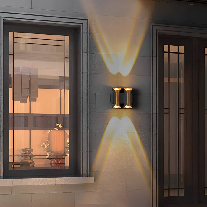 Modern LED Outdoor Wall Sconce, Up Down Light, Waterproof Exterior Fixture for Patio/Porch/Garden