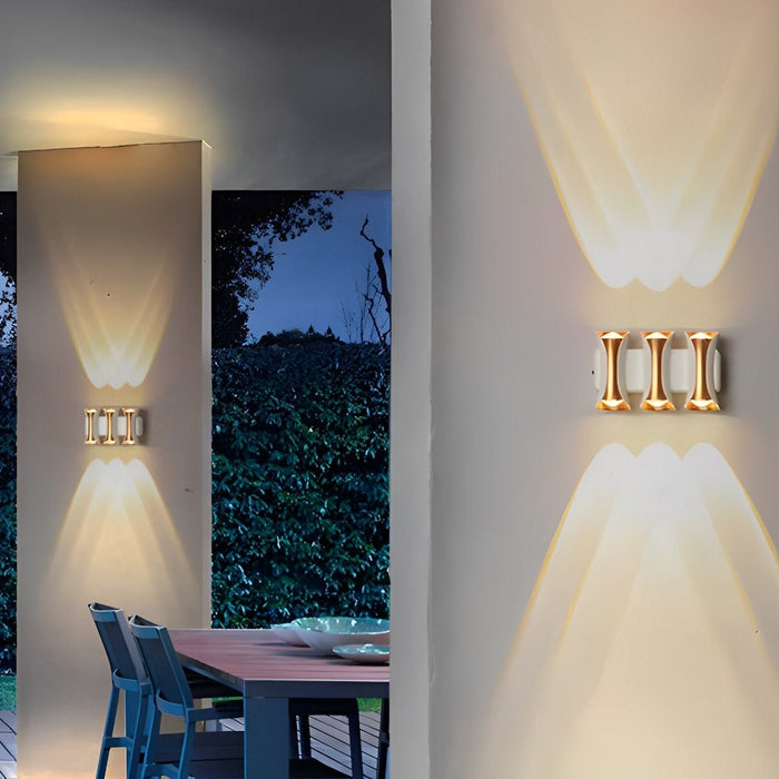Modern LED Outdoor Wall Sconce, Up Down Light, Waterproof Exterior Fixture for Patio/Porch/Garden