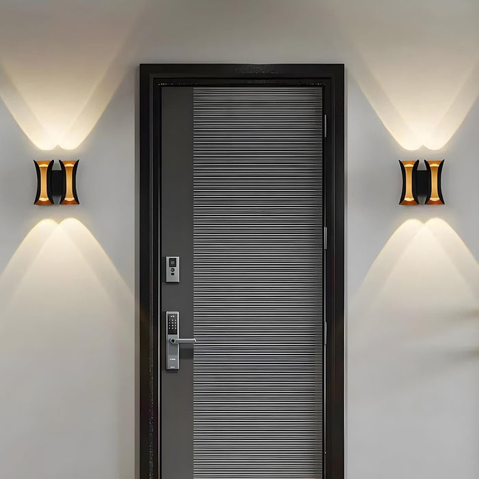 Modern LED Outdoor Wall Sconce, Up Down Light, Waterproof Exterior Fixture for Patio/Porch/Garden