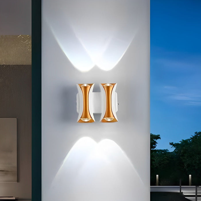 Modern LED Outdoor Wall Sconce, Up Down Light, Waterproof Exterior Fixture for Patio/Porch/Garden