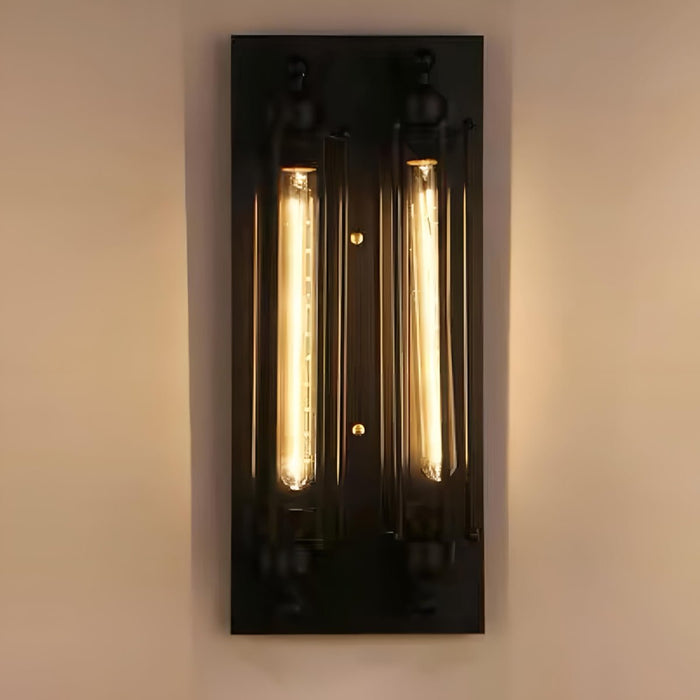 Vintage Industrial Iron Art LED Wall Sconce, Hardwired Accent Lighting for Hallway/Bedroom/Kitchen