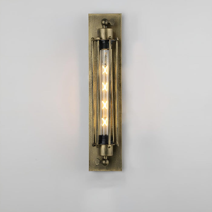 Vintage Industrial Iron Art LED Wall Sconce, Hardwired Accent Lighting for Hallway/Bedroom/Kitchen