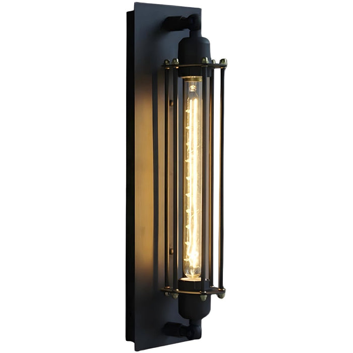Vintage Industrial Iron Art LED Wall Sconce, Hardwired Accent Lighting for Hallway/Bedroom/Kitchen
