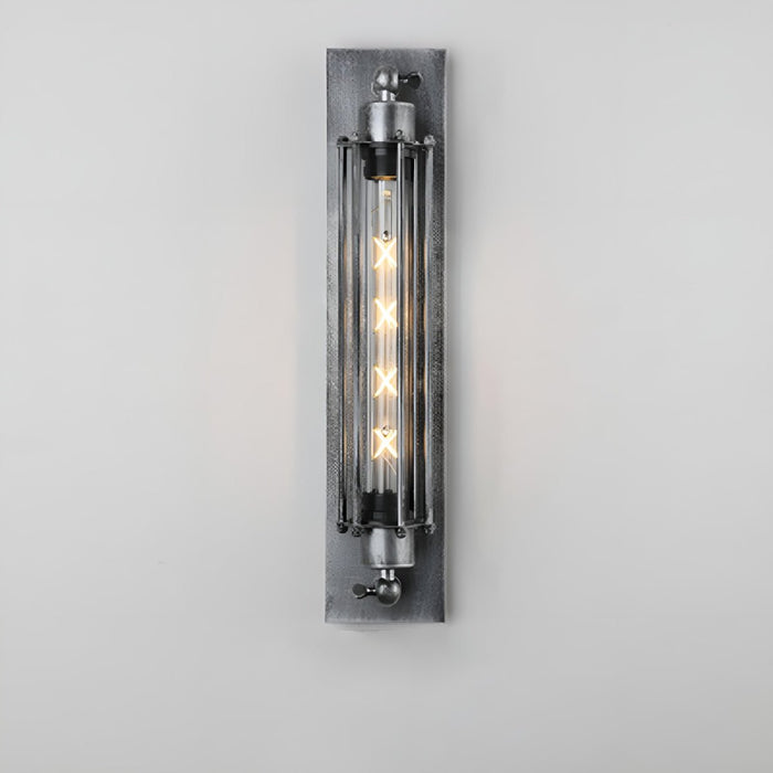 Vintage Industrial Iron Art LED Wall Sconce, Hardwired Accent Lighting for Hallway/Bedroom/Kitchen