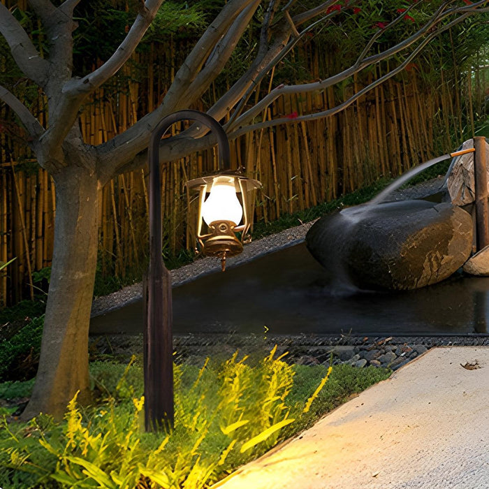 Vintage Lantern Outdoor Street Light, Waterproof IP65 LED Pathway Light for Garden/Yard/Patio