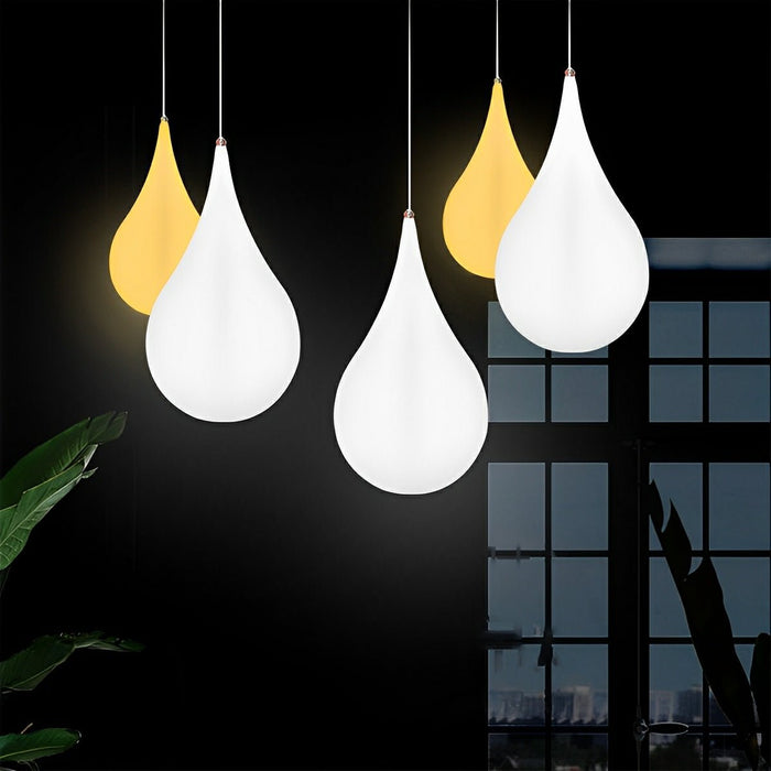 Water Drop Outdoor Hanging Light, IP65 Waterproof LED Pendant for Patio/Garden/Courtyard