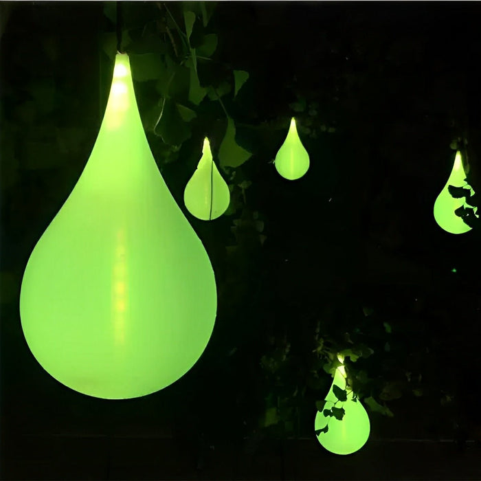 Water Drop Outdoor Hanging Light, IP65 Waterproof LED Pendant for Patio/Garden/Courtyard