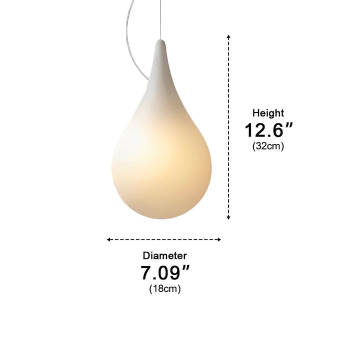 Water Drop Outdoor Hanging Light, IP65 Waterproof LED Pendant for Patio/Garden/Courtyard