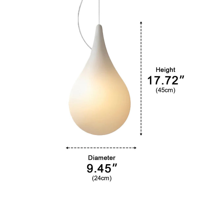 Water Drop Outdoor Hanging Light, IP65 Waterproof LED Pendant for Patio/Garden/Courtyard