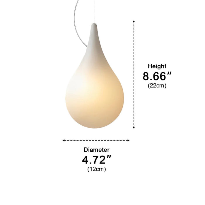 Water Drop Outdoor Hanging Light, IP65 Waterproof LED Pendant for Patio/Garden/Courtyard