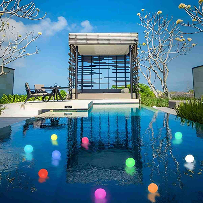 Floating Pool Light, Outdoor RGB Ball, Rechargeable Garden Orb, 16 Color, Dimmable, Remote Control for Pool/Pond/Patio/Yard