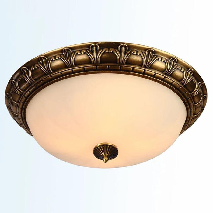 Retro Flush Mount Ceiling Light Metal Glass Traditional LED Light