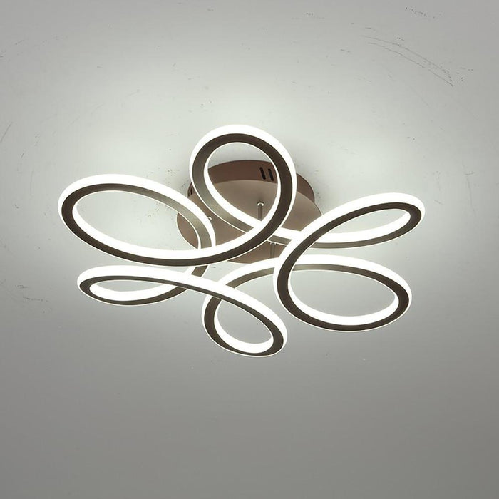 Swirl Flower Shaped Dimmable LED Modern Flush Mount Lighting Ceiling Light