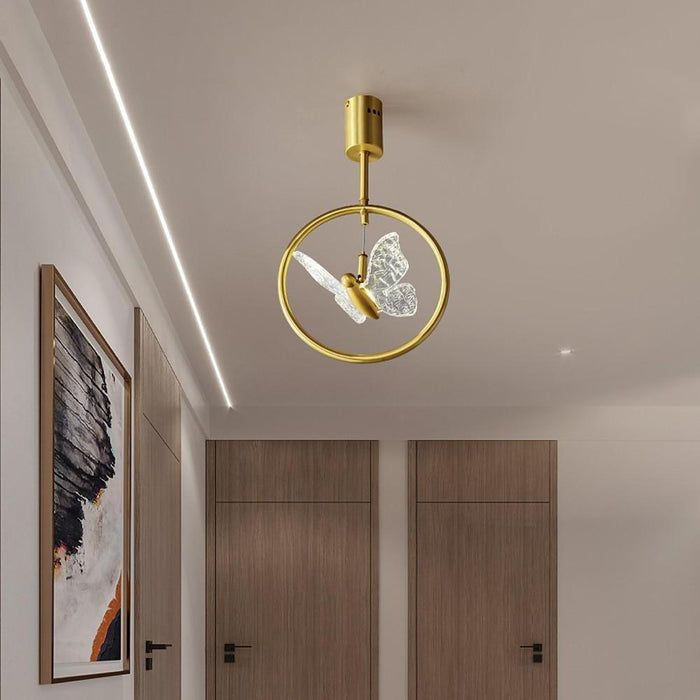 Novelty Circle Butterflies LED Nordic Ceiling Lights Flush Mount Lighting